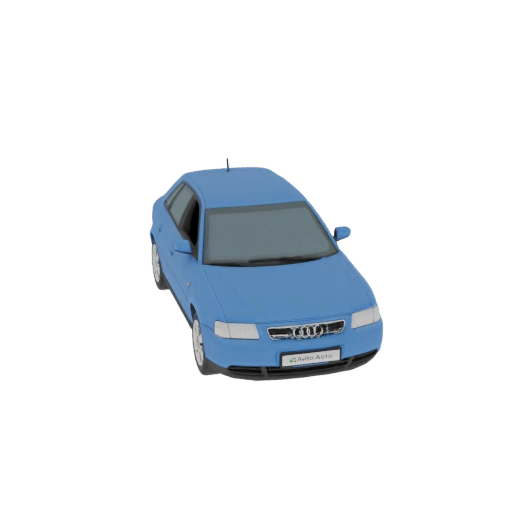 Blue Audi A3 3D Model