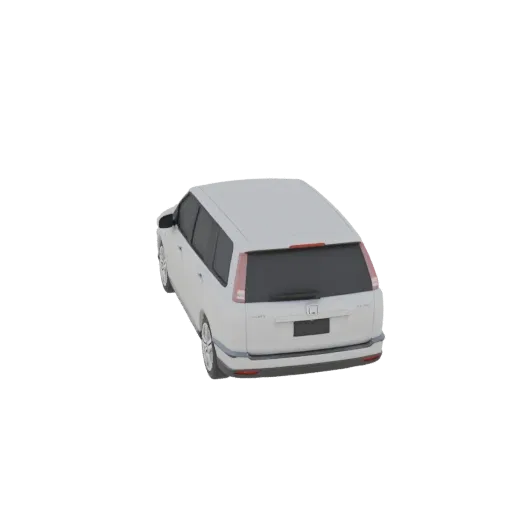 Honda Stepwgn car rear door 3D model, rear view