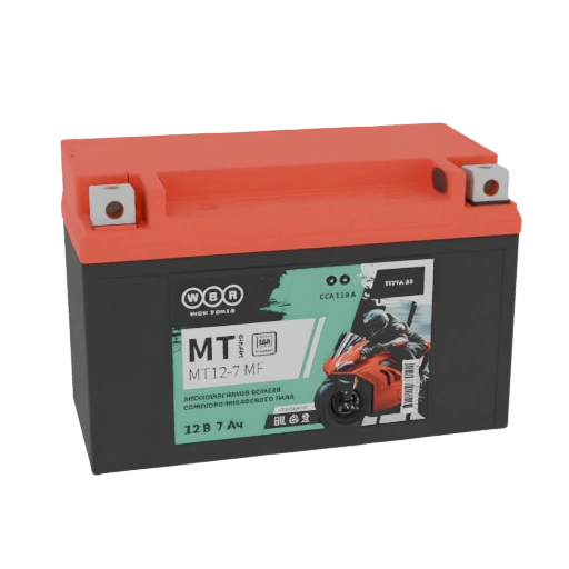 WBR MT12-7 MF Motorcycle Battery 3D Model