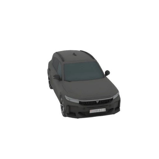 Dark Gray SUV 3D Model