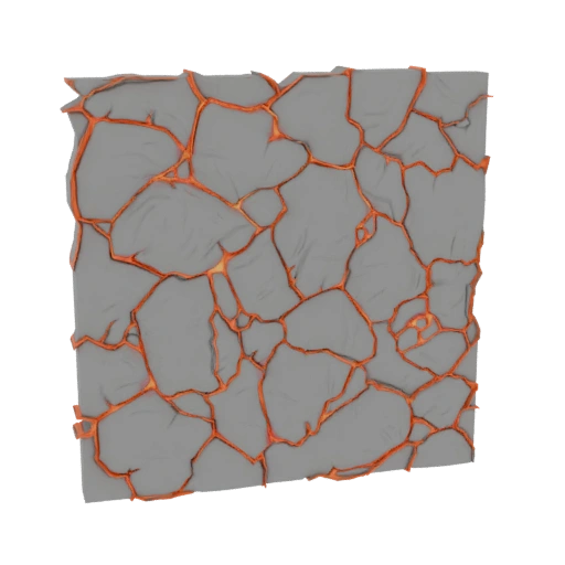 Pedra Rachada com Veios de Lava