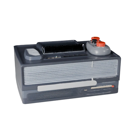 Detailed Retro Game Console 3D Studio Render Asset