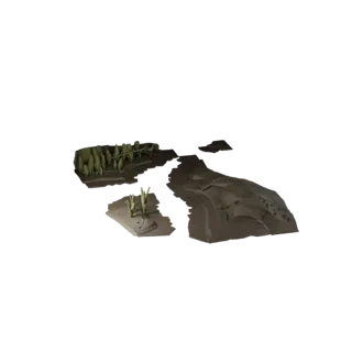 High Poly Marsh Creek Bend 3D Cinematic Detail Asset