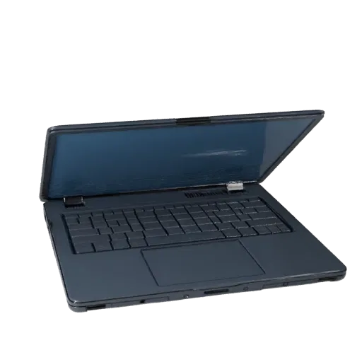 Gaming Portable Workstation 3D model, three-quarter studio product render, showing brushed metal, form detail.
