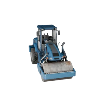 Road Roller 3D Model for Unity - Low Poly Game Asset