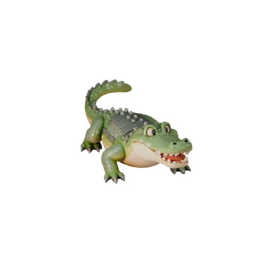 Cartoon Krokodil 3D Modell - Stilisierte Ressource für Animation | PBR
