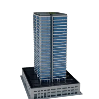 Commercial High Rise Building 3D Model - Realistic Archviz Asset