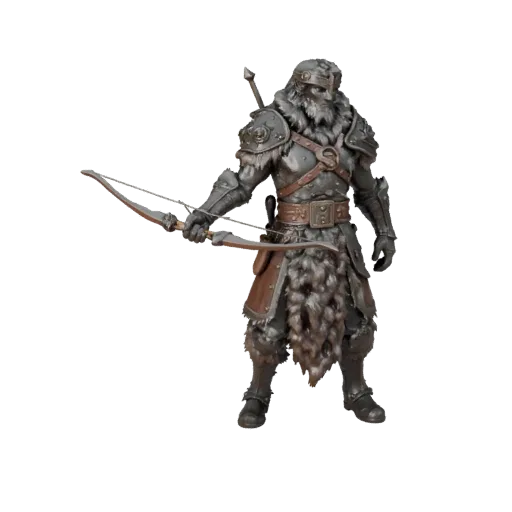 Personaggio 3D Ranger Boss Comando Fantasy, vista viewport motore, asset pronto per Unreal Engine con Modello Personaggio Ran