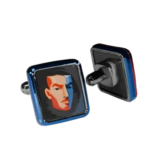 Stylized Square Cufflink 3D Asset for Casual Games