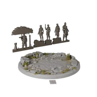 Printable Ruined Scenic Base | STL Resin and FDM Print