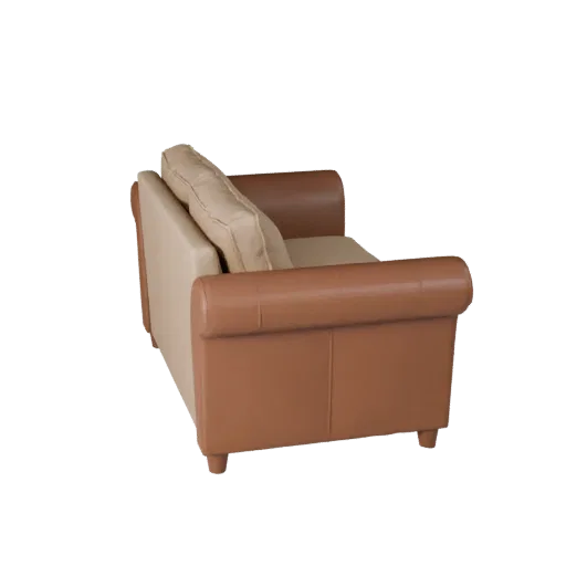 Compact Sofa High Poly 3D model, living room, close-up studio render, woven fabric detail.