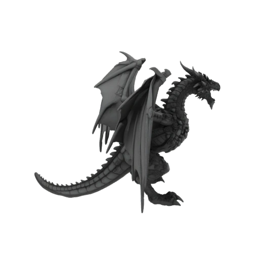Miniatura STL de Dragón Jefe Skullbound de Fantasía