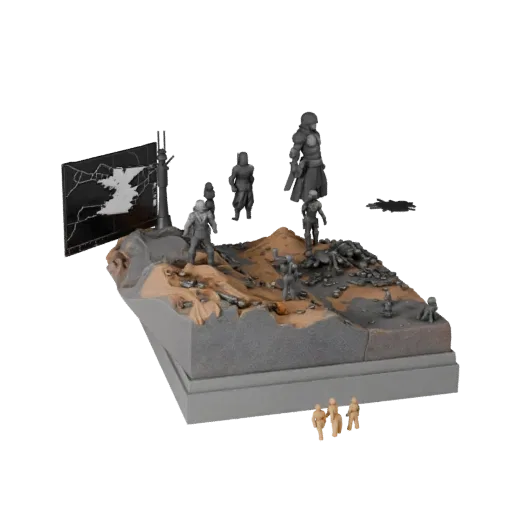 Space Display Diorama collectible 3D model preview showing layered parts, studio close-up view, depth and display scale