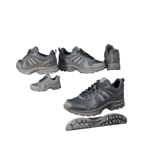 Sneaker Running Shoe High Poly 3D model, close-up studio render, showing leather, footwear silhouette.