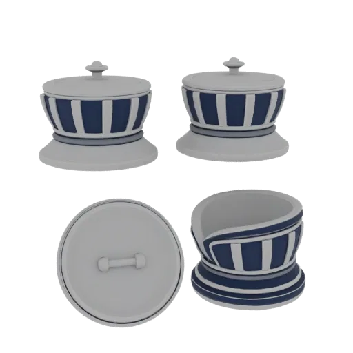 Round Formal Button render detail 3D model, top-down studio render, highlighting cufflink form and finish detail.