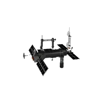Communication Satellite 3D Asset for Layered Builds