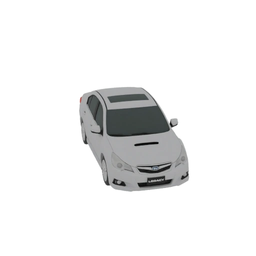 White Subaru Legacy Sedan 3D Model