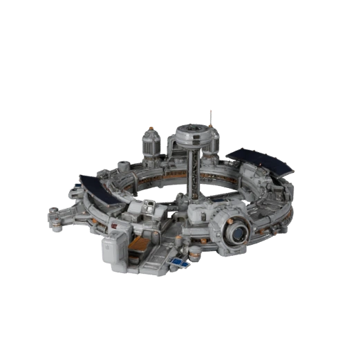 Stylized Research Station Corridor 3D Casual Asset