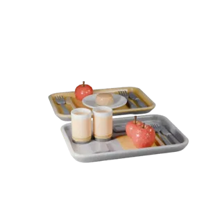 Picnic Breakfast Tray 3D Asset for Studio Catalogs