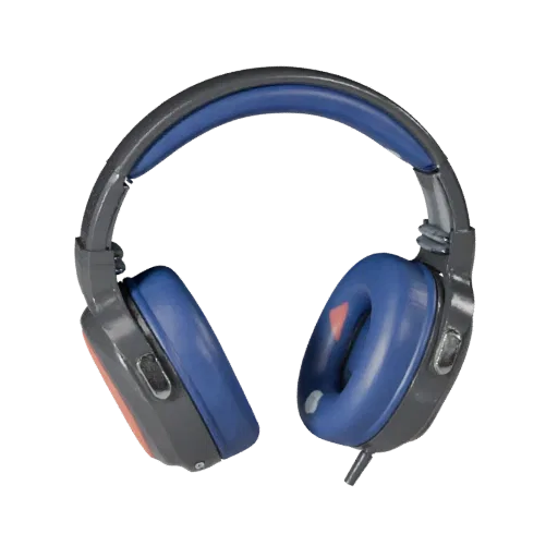 Wireless Gaming Headset High Poly 3D model, close-up studio render, showing soft ear pads, wearable scale.