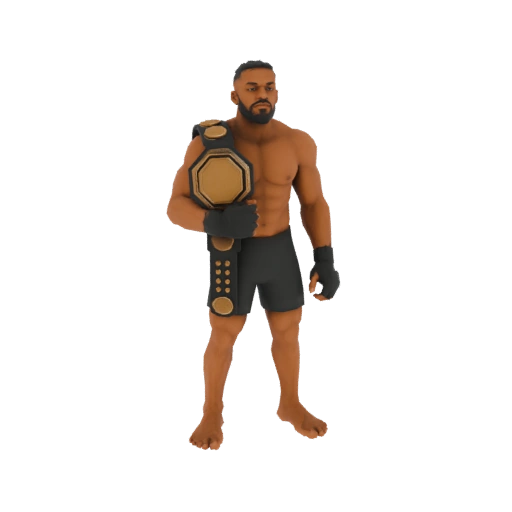 MMA Champion with Belt