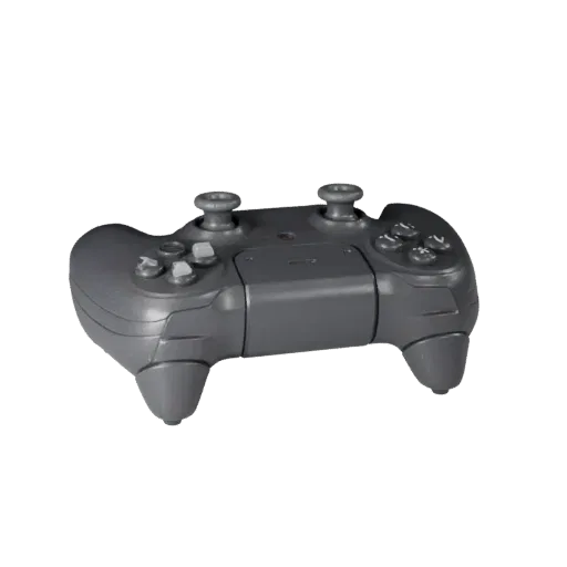 Next Gen Controller Product Viz 3D model, three-quarter studio product render, showing matte plastic, form detail.