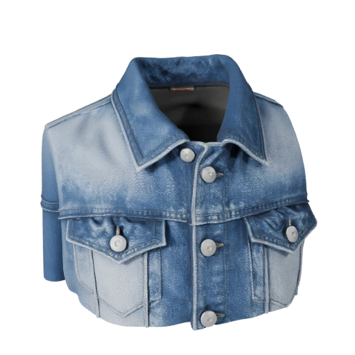 Denimjacke 3D Render-Asset für E-Commerce-Shops