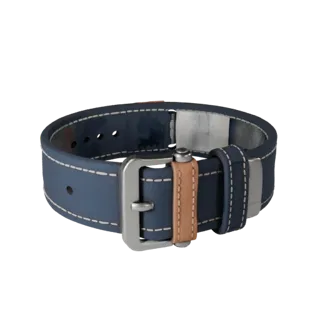 Formal Watch Strap Product Viz 3D model, three-quarter studio product render, showing leather, flexible strip form.