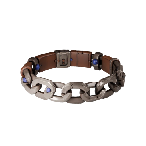 Stylized Chain Charm Bracelet 3D Casual Game Asset