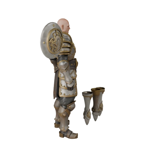 Modelo de Personaje Monje Blindado de Fantasía - Articulado