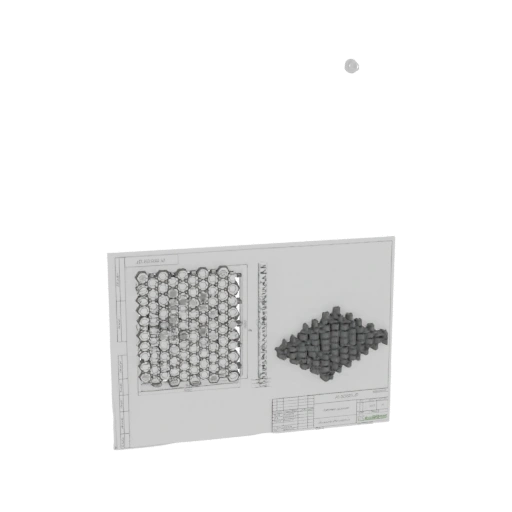 Hexagonal Grid Structure 3D Model
