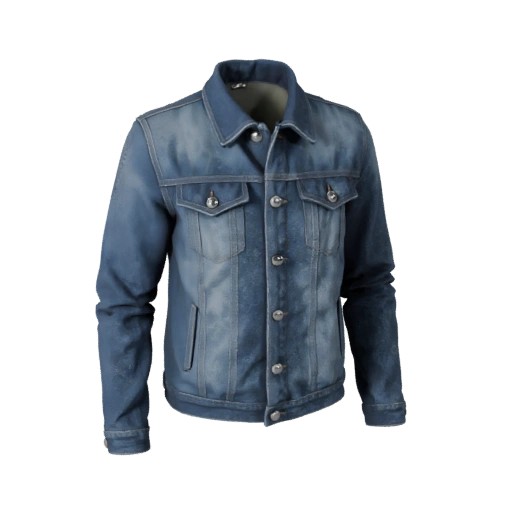 Unity Ready Denim Jacket 3D Asset für Spiele-Engines