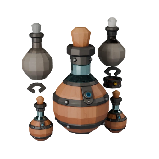 Adventurer Potion Bottle 3D Asset for Game Engines