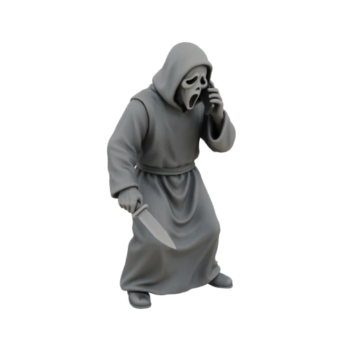 Ghostface with Knife and Phone 3D Model
