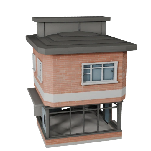Modelo 3D de Casa Minúscula Low Poly para Jogos em Tempo Real e VR