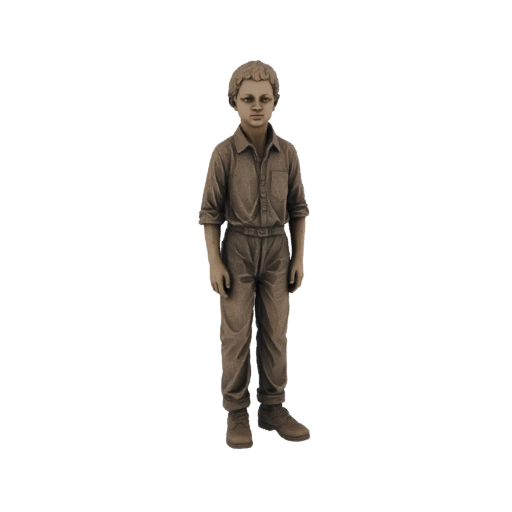 Young Boy in Work Clothes