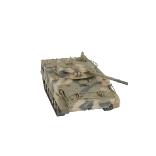3D model of a camouflaged BMP-3 infantry fighting vehicle, viewed from a slightly elevated front-left angle.