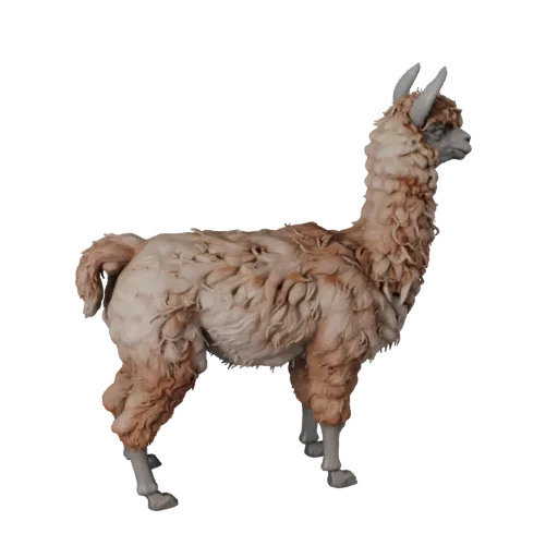 High Poly Llama 3D Model - Detailed STL Asset for Printing