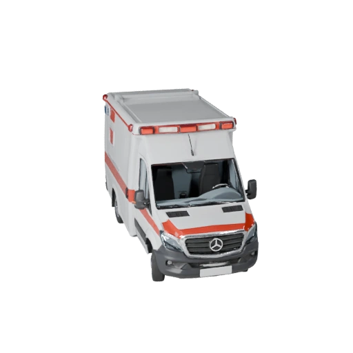 Modèle 3D d'ambulance pour Blender - Asset prêt pour le rendu