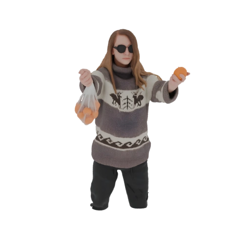 Person with Oranges