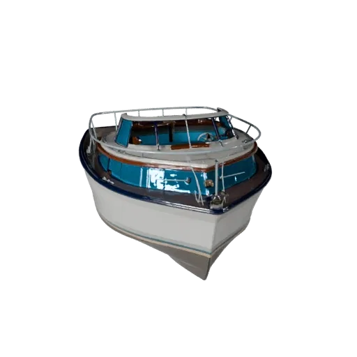 High Poly Boat 3D Model for Studio Renders PBR Asset