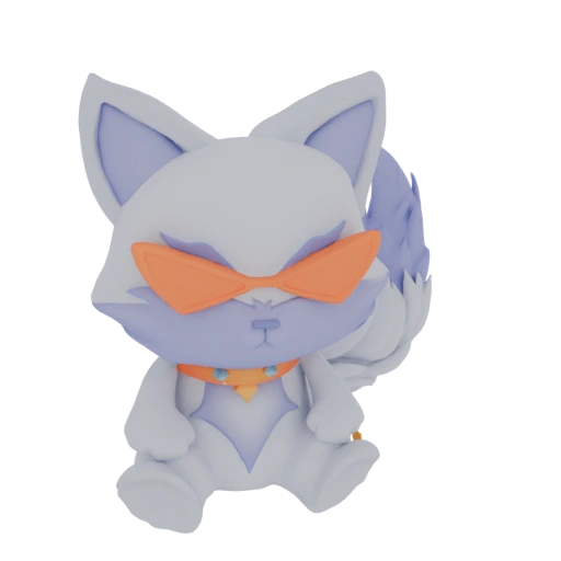 Cool Fox Figurine 3D Model