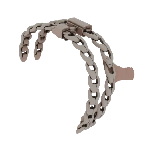 Tennis Bracelet scene ready 3D model, three-quarter studio render, showing bracelet silhouette and surface contrast.