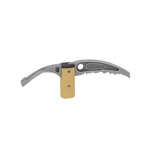Curved Ice Axe with Serrated Pick