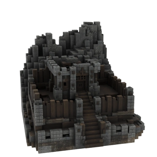 Medieval Stone Fortress Entrance
