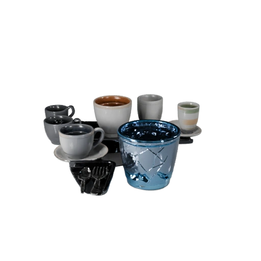 Detailed Cafe Tea Service 3D Hero Asset for Studio