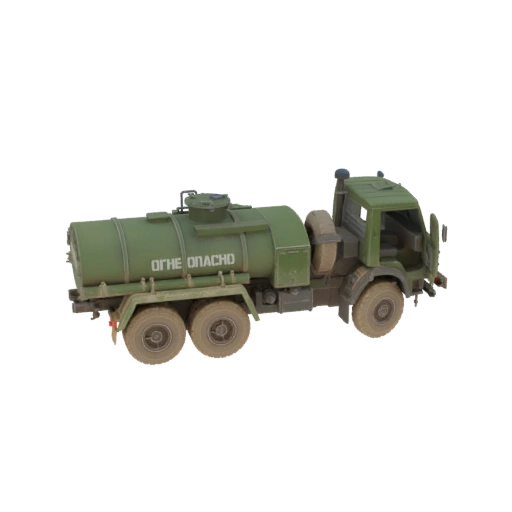 Russian Fuel Tanker Truck 3D Model