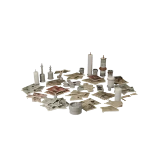 Unreal Ready Market Candle Cluster 3D Engine Asset