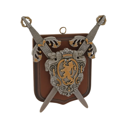 Medieval Crossed Swords Wall Plaque