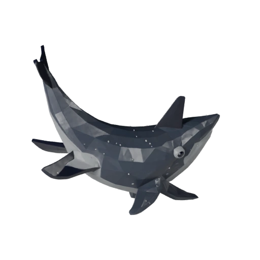 Low Poly Schwertwal 3D Modell - Unity Game Asset mit FBX